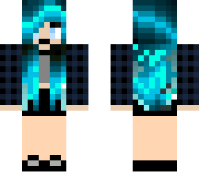 blue haired girl