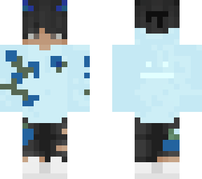 blue rose w/ hoodie