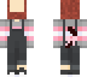 broken neck brown hair cat demigirl overalls edit