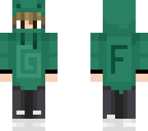 frog hoodie skin with f at back