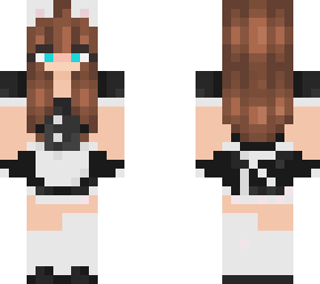 girl karl in maid dress with blue eyes