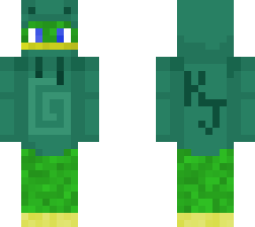 goose in frog suit