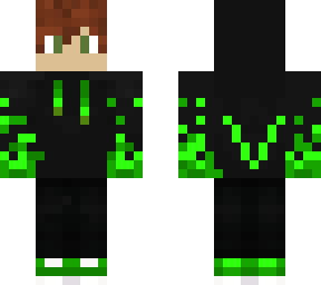green flames