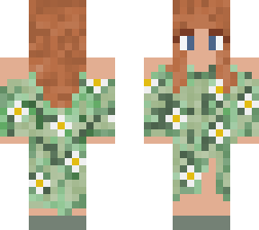 green flower dress