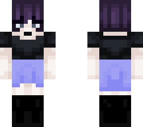 purple girl with periwinkle skirt