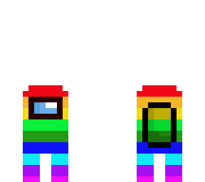 Rainbow Among us character | Minecraft Skin