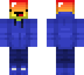 rainbow derp in blue hoodie