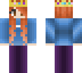 red haired girl wearing crown