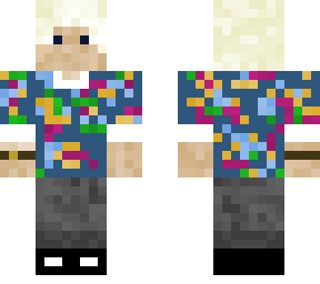tropical shirt w/ blonde hair