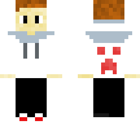 white hoodie red creeper