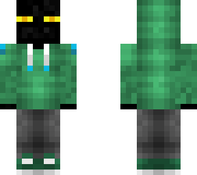 yellow eyed green hoodie enderman