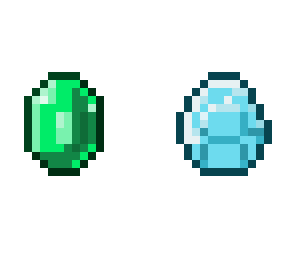 3d diamonds and emeralds