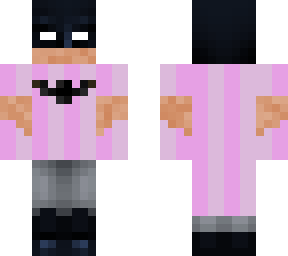 batman with a dress, no skirt but colored cape. no slim