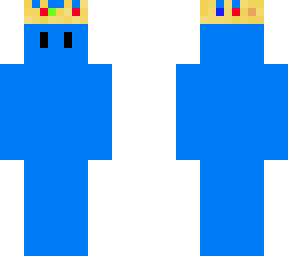 blue skin with crown