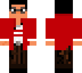 cool red hoodie with steve eyes and glasses