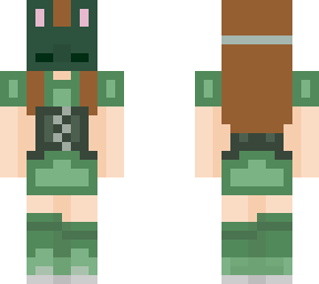 custom make green bunny mask<3