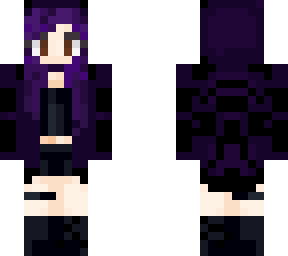 dark purple hoodie girl