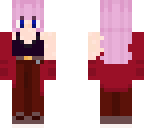 girl with pink hair casual
