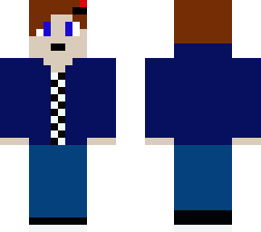 half-demon with blue hoodie