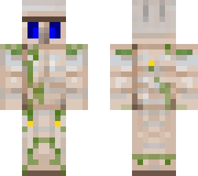 iron golem with blue eyes