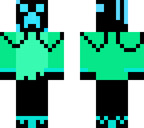 neon creeper cyan and black