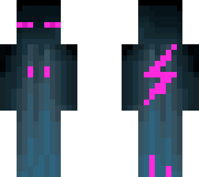 pink and blue ender man (special effects)