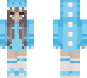 sky blue dino hoodie girl (fixed)