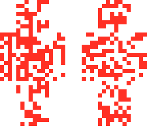 white and red
