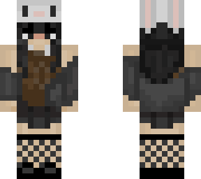 argyle sweater with bunny hat