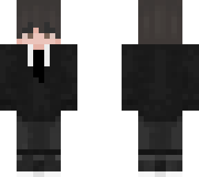 black and white suit