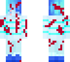 blue e boy with blood