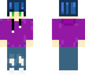 blue haired boy