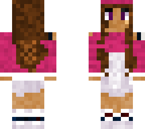 brown braid -pink n' purple-