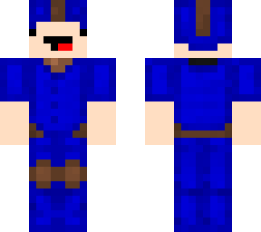 derp in blue leather armor