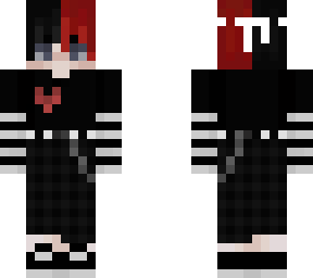 emo split dye red