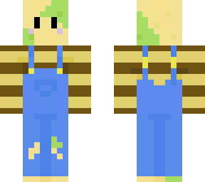 lemon edit - beesweater w/ overalls