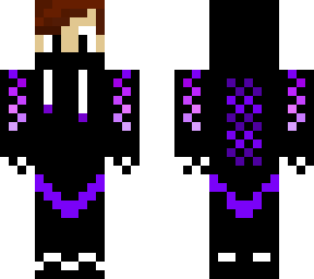 minecraft black and purple boy