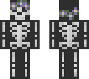 skeleton with flower crown