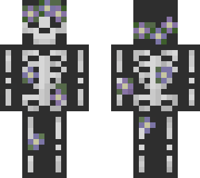 skeleton with flowers
