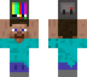 steve holding a tv