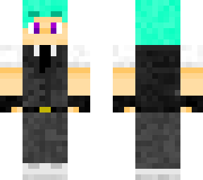 tuxedo cyan haired man