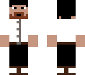 white shirt beard man
