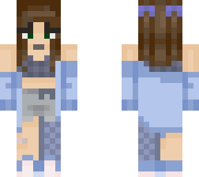 blue clothes girl