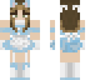 blue maid catgirl