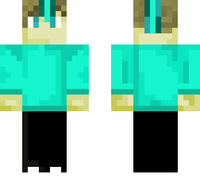 blue minecraft boy