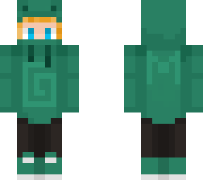 frog hoodie with blonde