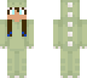 girl in dinosaur onesie