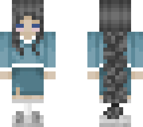 girl in teal dress