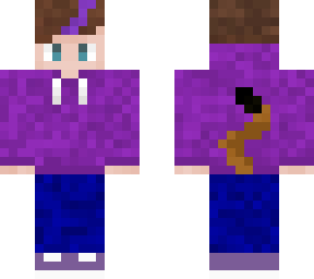 my skin summer stoat but with purple hair streak
