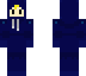 person in a blue hoodie robe
